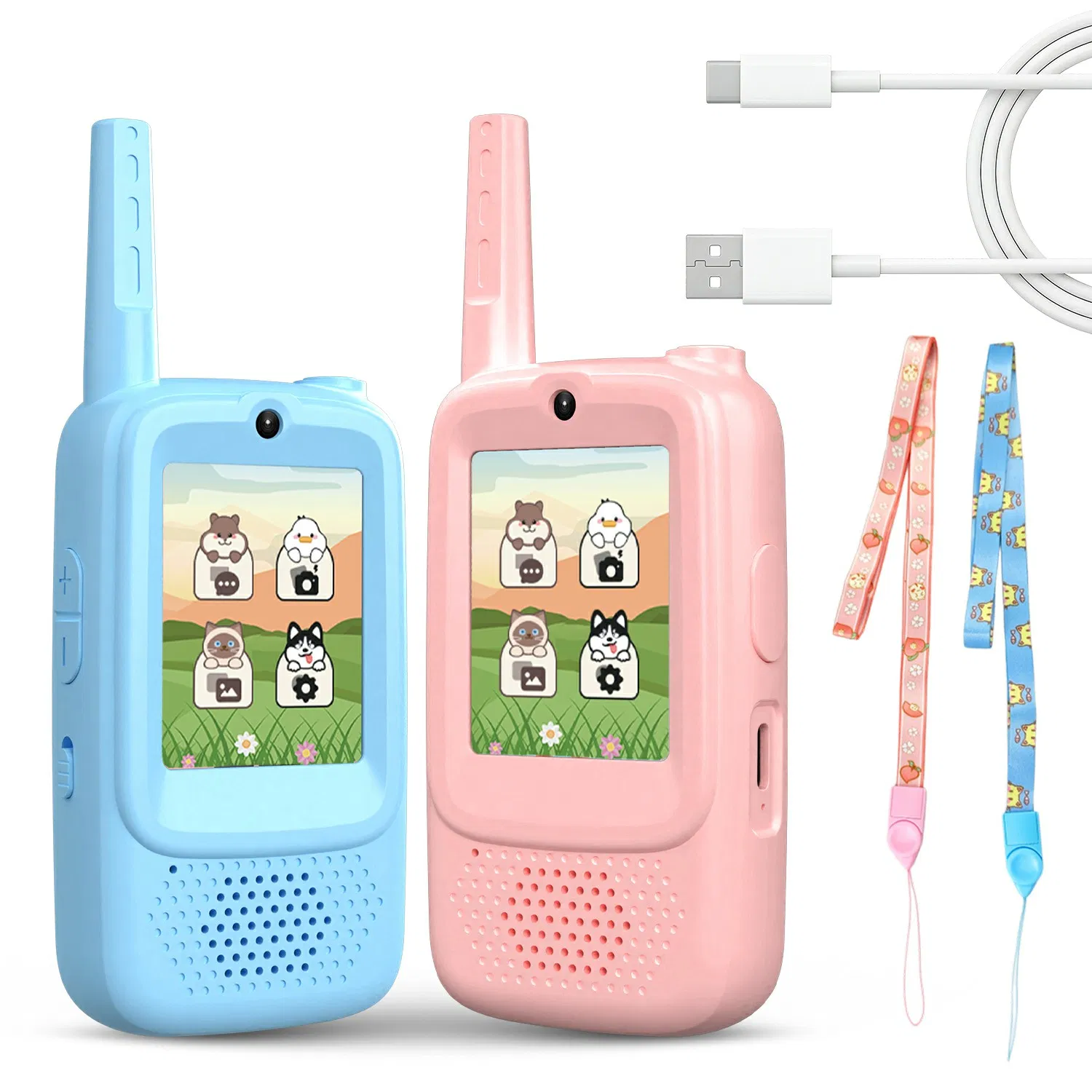 Детская видеорация A1 Kids Walkie Talkie (розовый/синий)