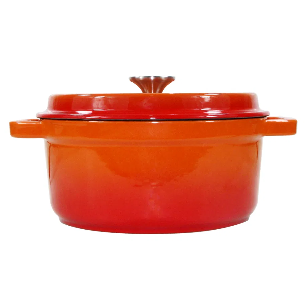 Чугунная эмалированная кастрюля-кокот 4 кварты