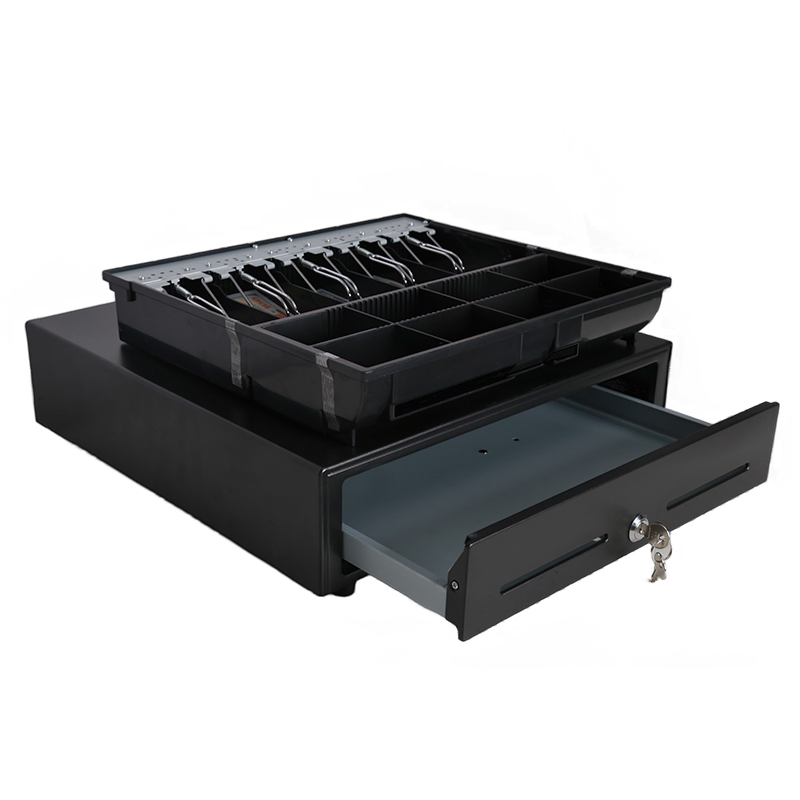 POS Metal Cash Drawer Register Slide Series Front Lock Money Cash Box Drawer