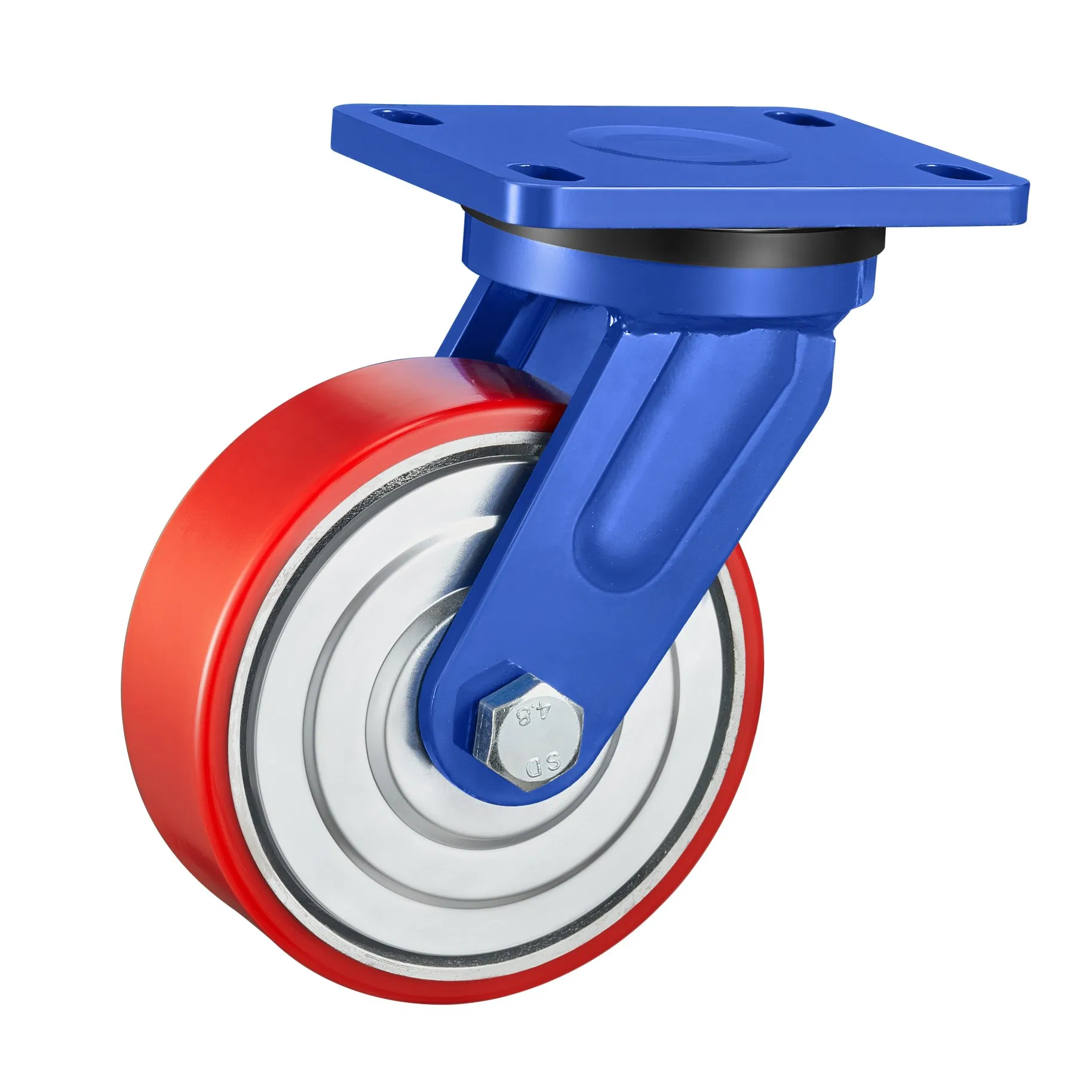 100/125/150/200mmheavy Duty Machinery Cast Iron PU Wheels Swivel Castor Trolley High Loading Wheel Caster