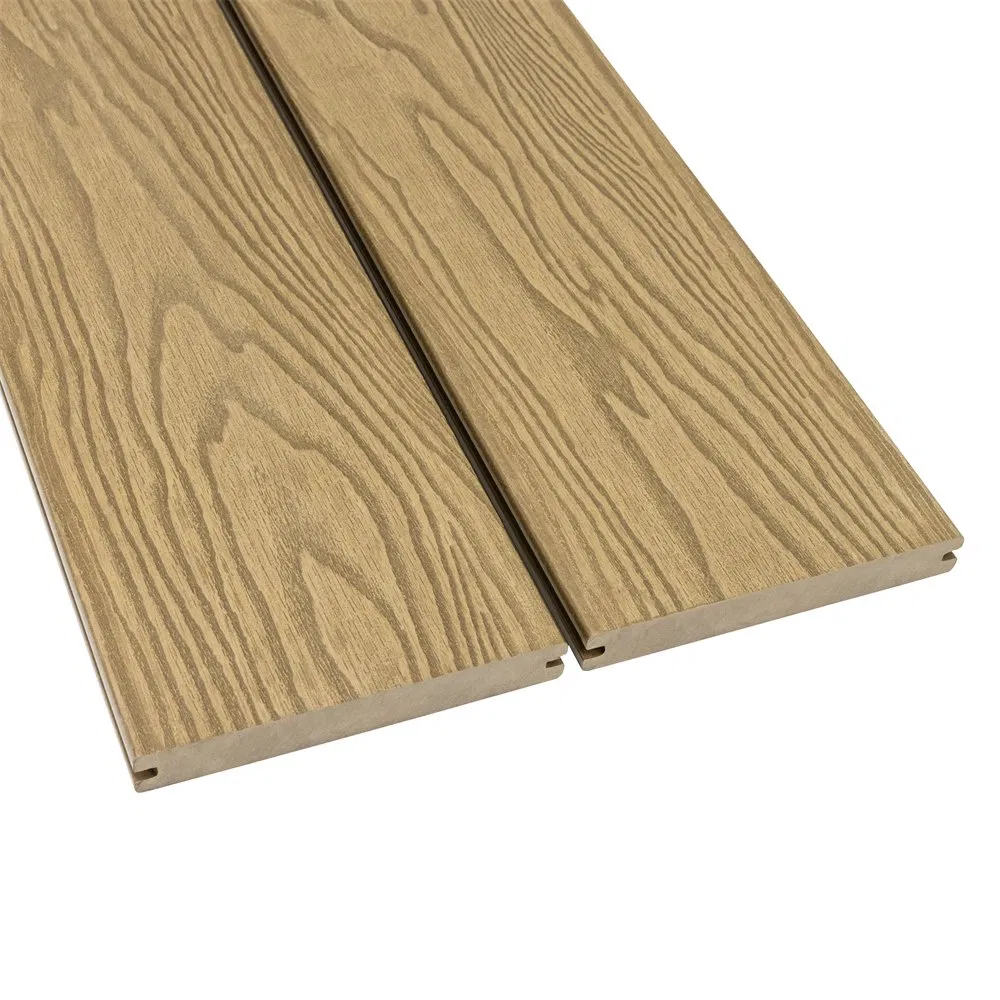 Sustainable Medoo Non-Slip Capped Overstock WPC Outdoor 3D Deep Embossed Composite Deck Tile Decking