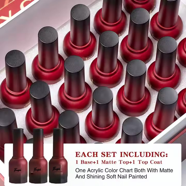 OEM Nail Gel Supplies UV Gel Polish Autumn and Winter Red Series