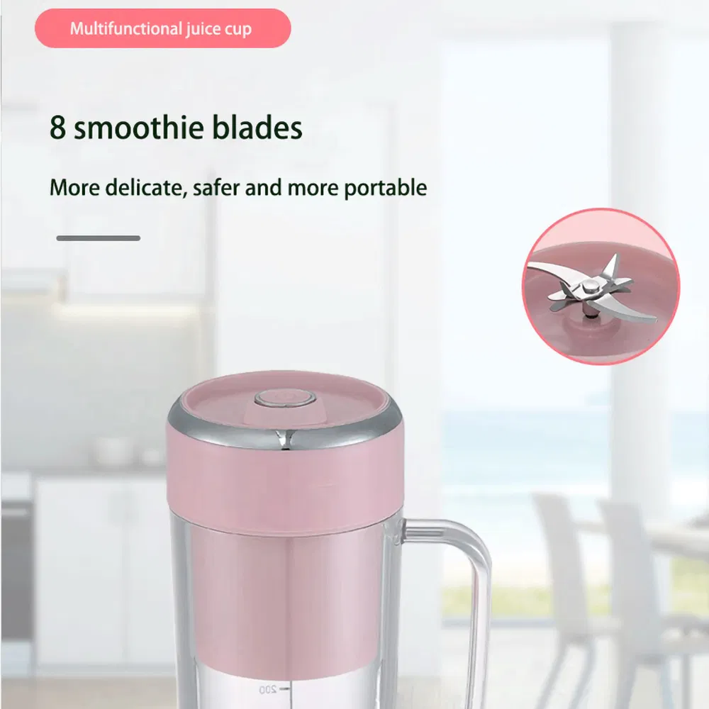 8 Blade Multifunctional Blender Mug Rechargeable Crushed Ice Cup Fresh Fruit Juicer