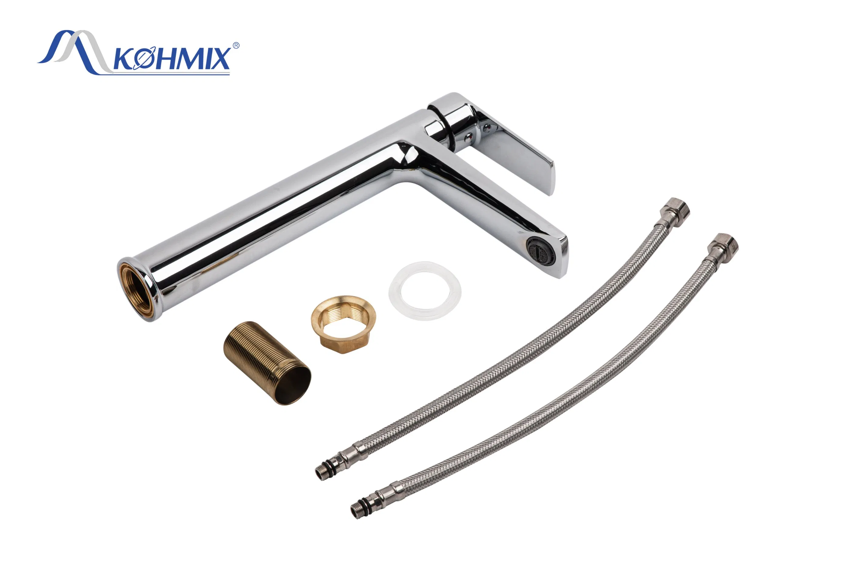 Kohmix New Design Brass Bath Mixer Deck Mounted Home Use Basin Faucet