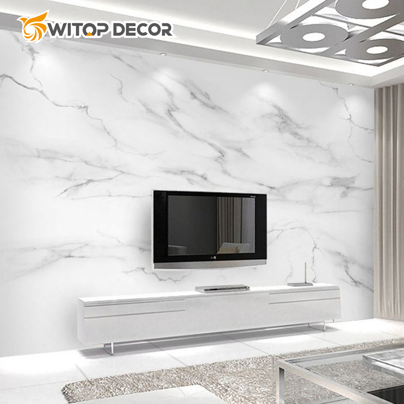 High Luxury Brown PVC Marble Sheet Wallpaper Living Room