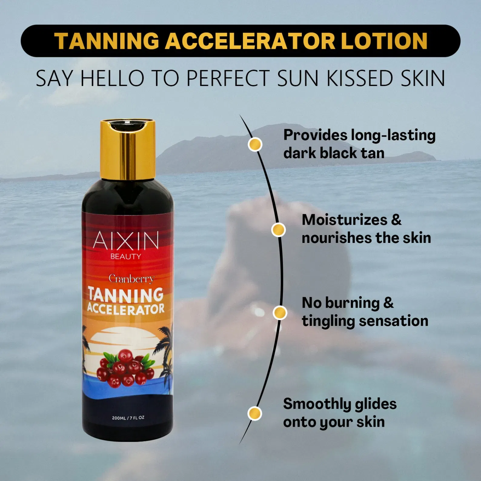 Cosmetics Skin Care Private Label Tanning Lotion Moisturizing Outdoor Indoor Cranberry Tanning