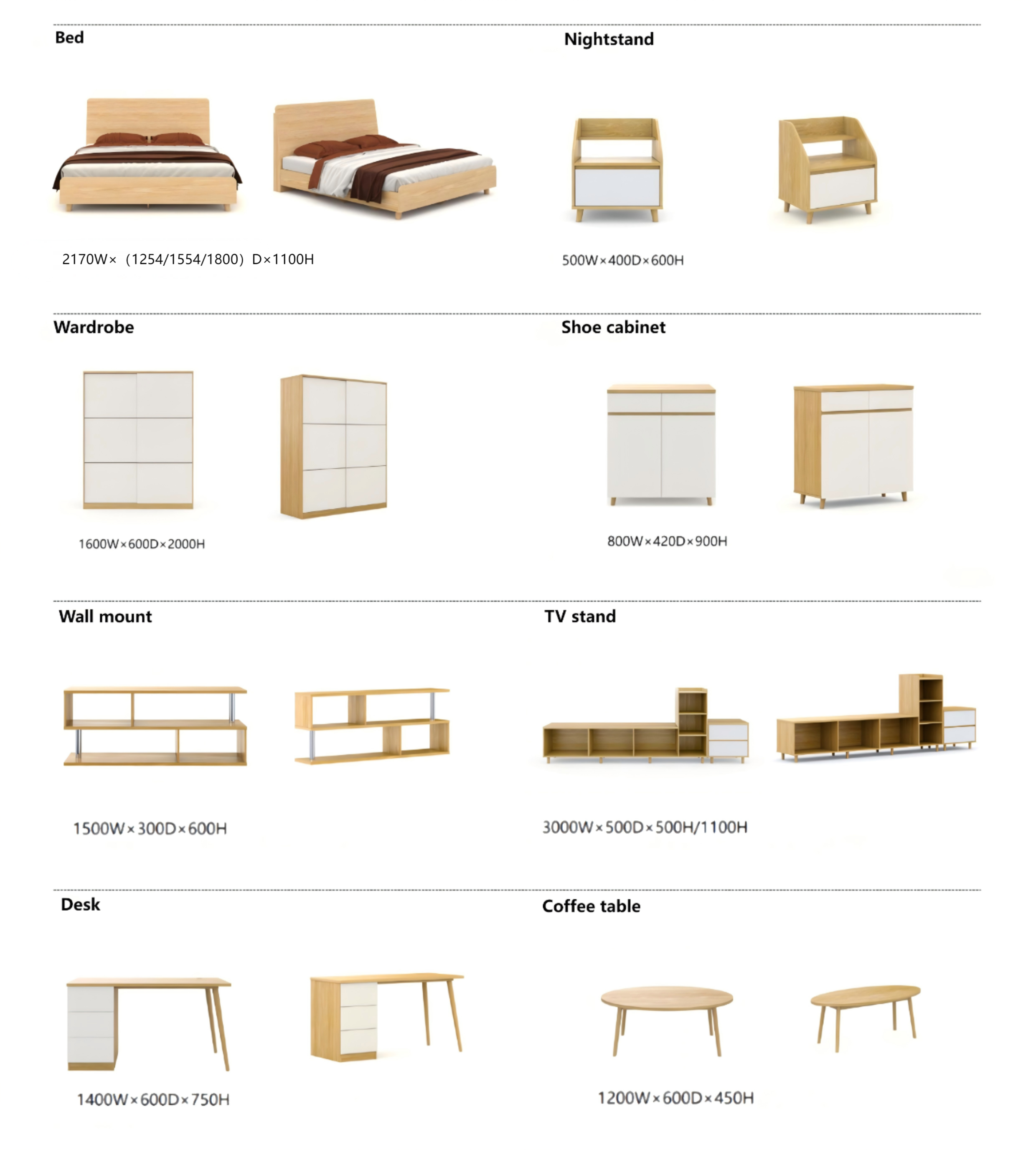 Кровать деревянная японский стиль с изголовьем и матрасом