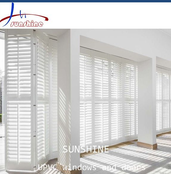 Decorative Shutters PVC Plantation Shutter Components and PVC Exterior Window Shutters