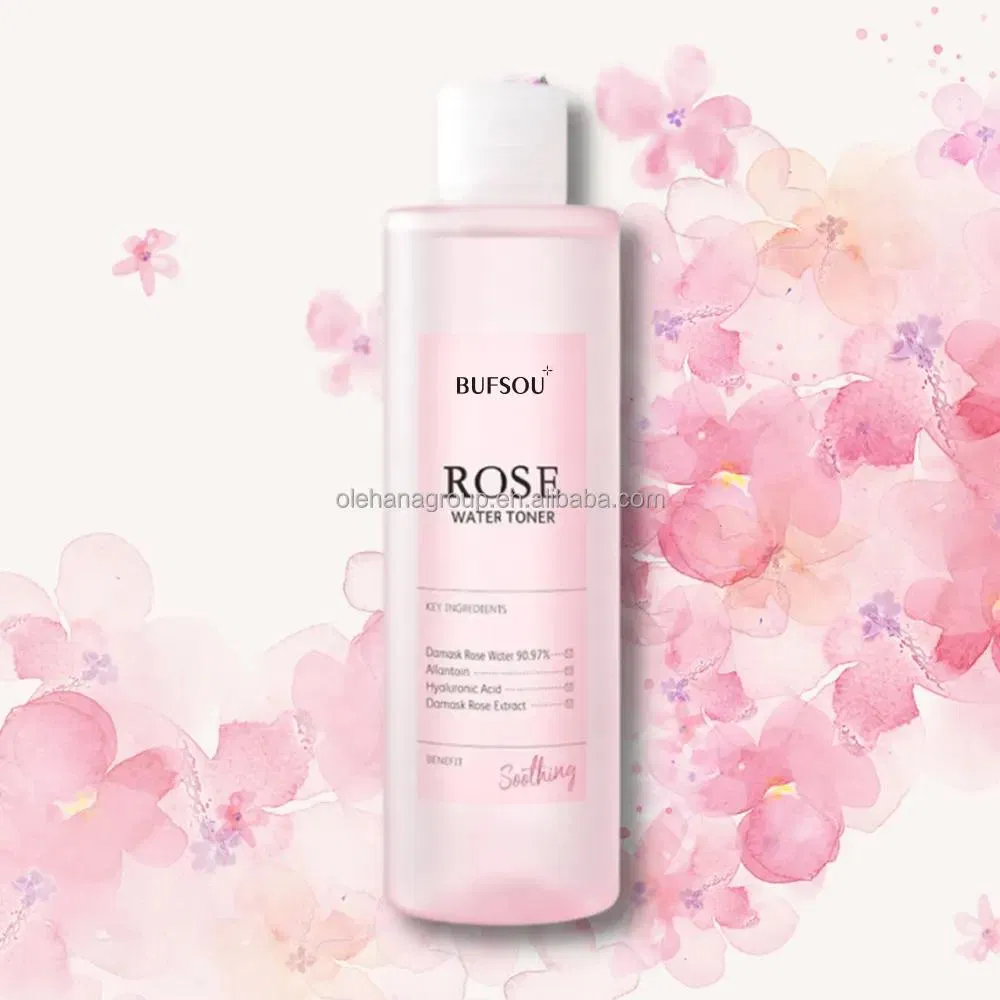 OEM Hyaluronic Acid Organic Glycerin Rose Flower Water Deep Moisturizing Petal Water Toner Moisturizing Natural Rose Water