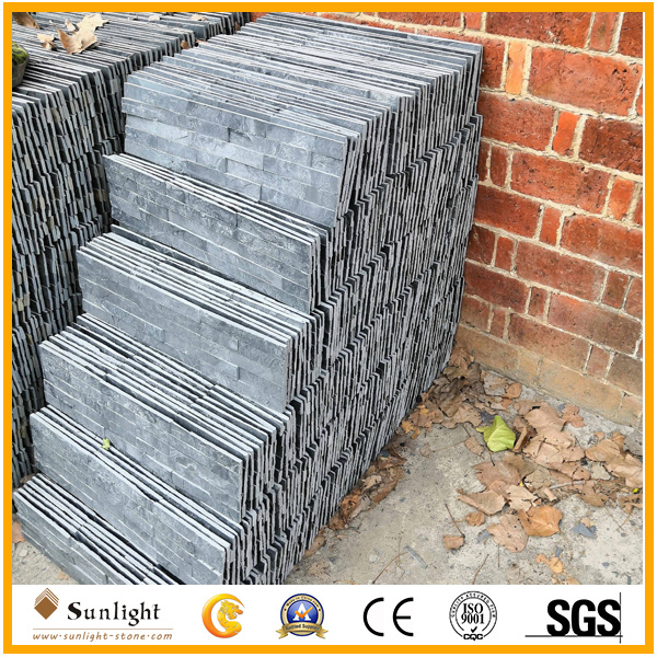 Cheap Price Natural Black Slate Culture Stone for Wall Cladding