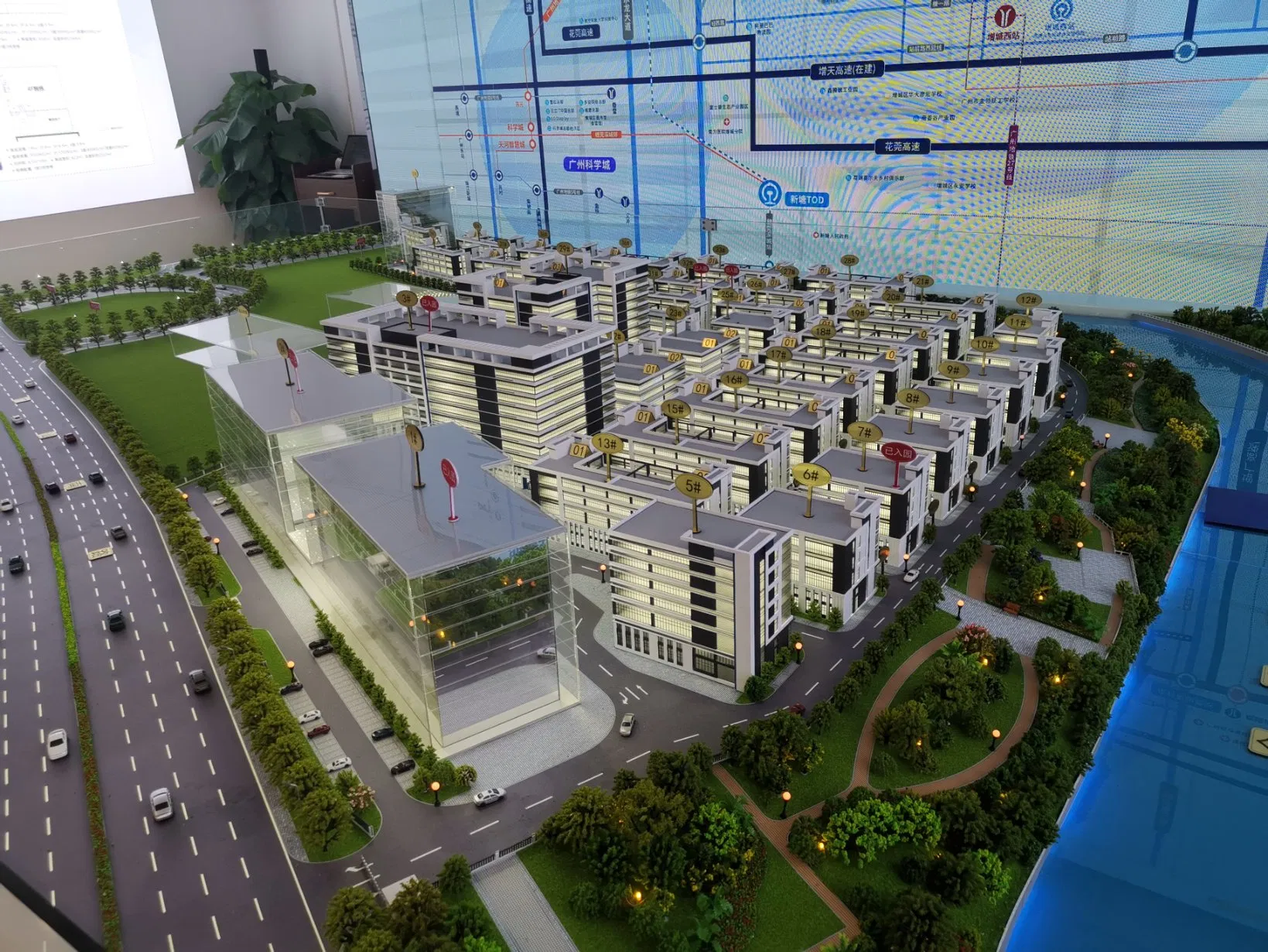 3D Modern Industrial Park Infrastructure Design Architectural Model