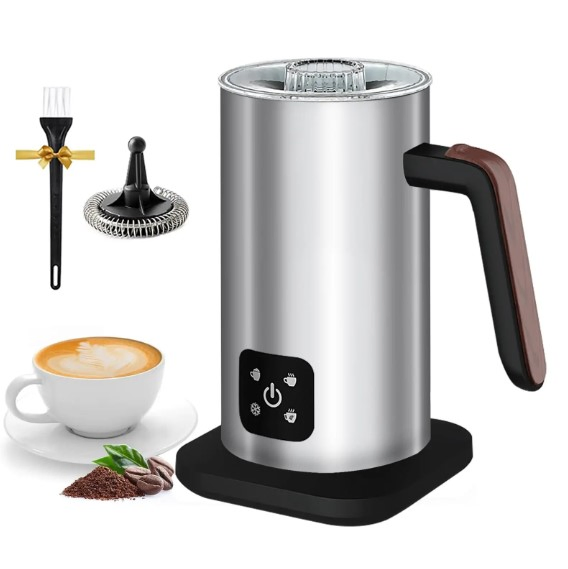 Electric Stainless Steel Milk Frother 4 in 1 Milk Frothing Pitcher Froth Heater Hot Milk Foaming Maker