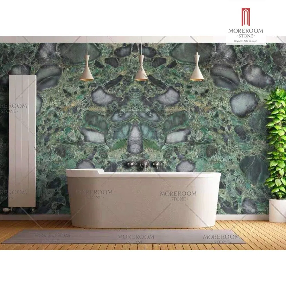Big Size Green Marble Stone Glazed Polished Decoration Background Wall