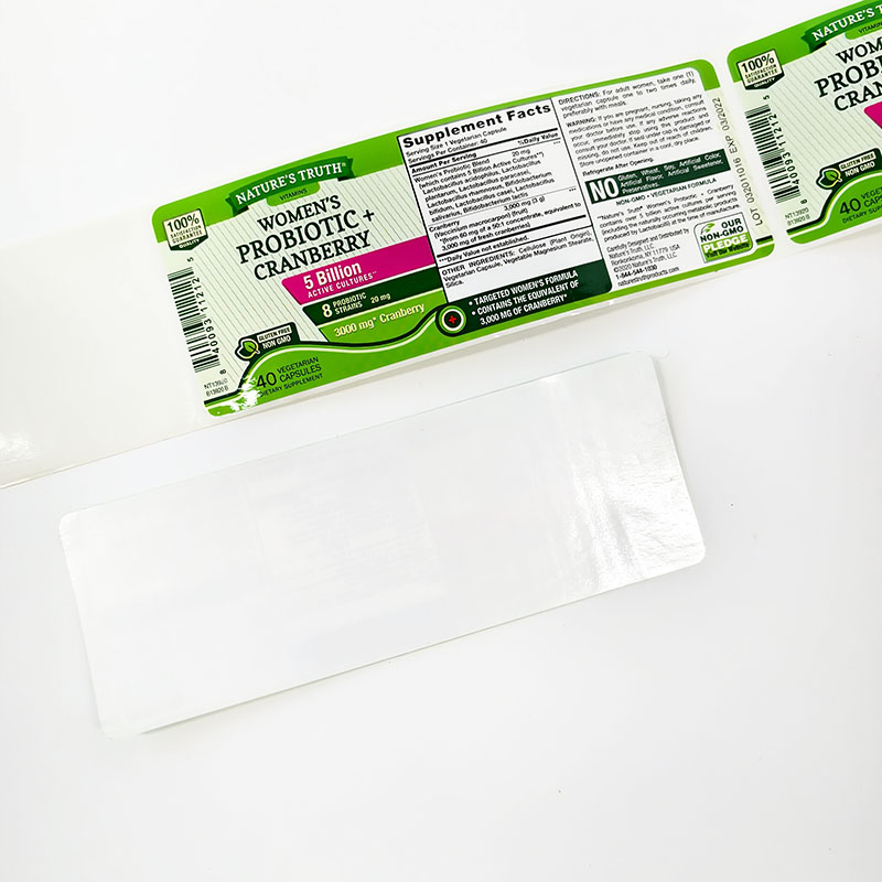 Custom Design Weather Resistant PVC Vinyl Health Care Product Sticker Printing