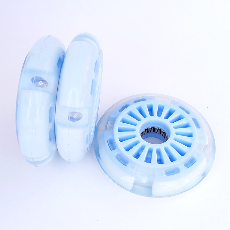 9024 Children's Torsion Car Luminous Silent Roller Skate Car Accessories 3.5 Inch PU Flash PU Wheel