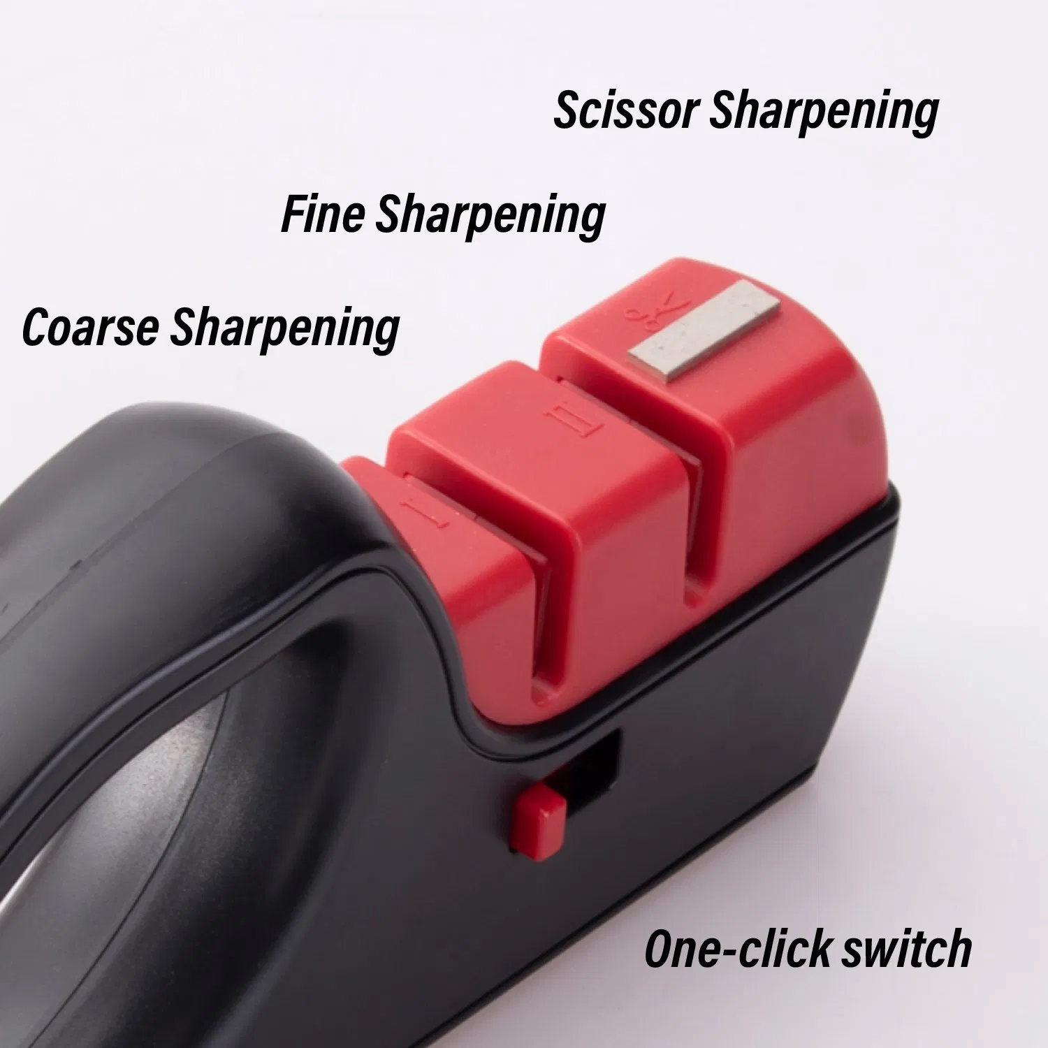 Multifunction Knife Sharpener Coarse Fine Scissor One Click Switch Non-Slip Ergonomic Kitchen-Tool