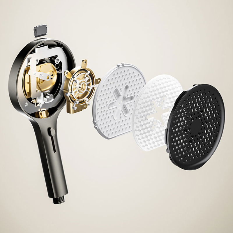 Multi Function Thermostatic Shower Brass Luxury Shower Set of Bathroom Accessories