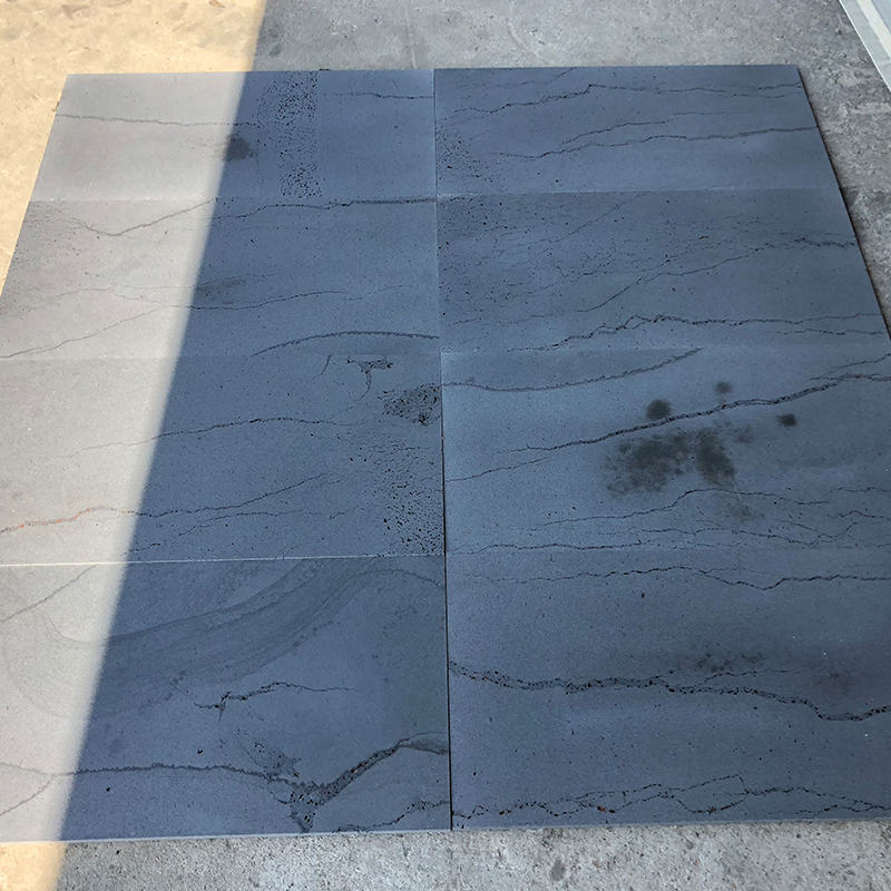 Australian or New Zealand Market Rough Honed Hainan Black Basalt Bluestone Tiles Paver with Ant Marching for Swimming Pool Coping/Paver/Paving