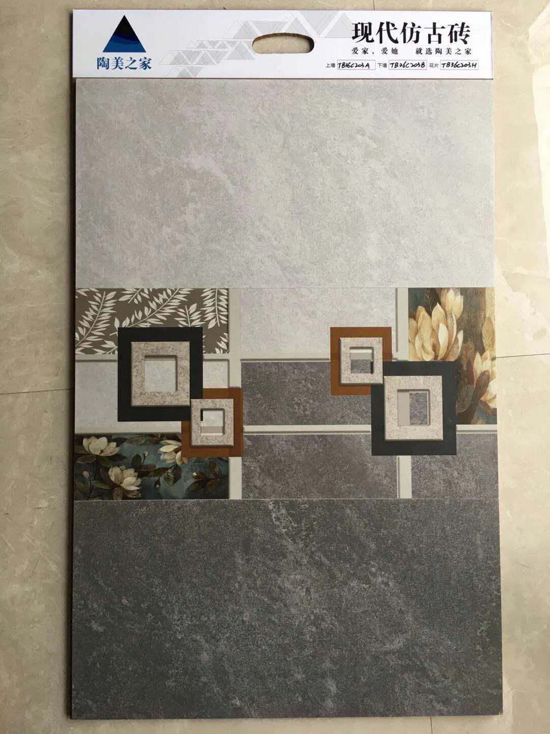 300*600mm Grey Color Ceramic Wall Tile for Bathroom Floor and Wall Building Material