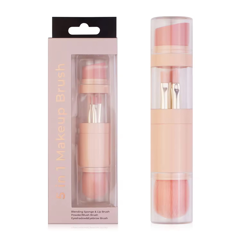 Wholesale 5 in 1 Rose Gold Platingtravelportable Make up Holder Makeup Brush Set