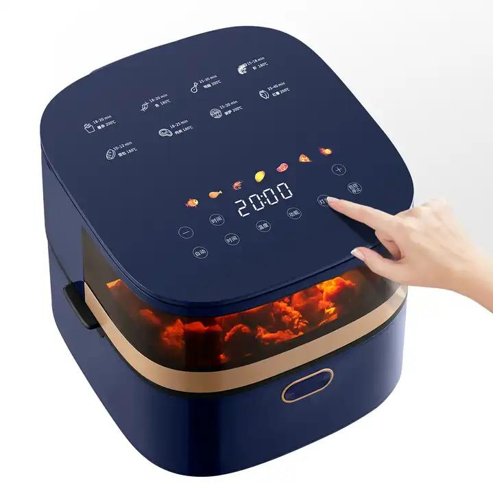 Healthy Low Fat Oil-Free Intelligent Timing Electric Hot Visible Air Fryer
