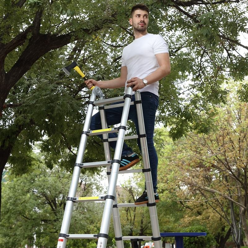 En131 Single Straight Aluminum Telescopic Ladder 3.8m Manufacturer