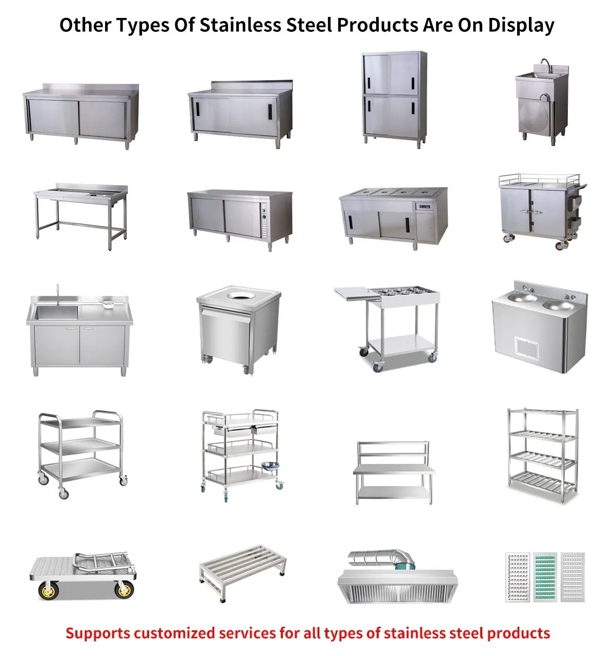 Рабочий стол из нержавеющей стали для коммерческой кухни