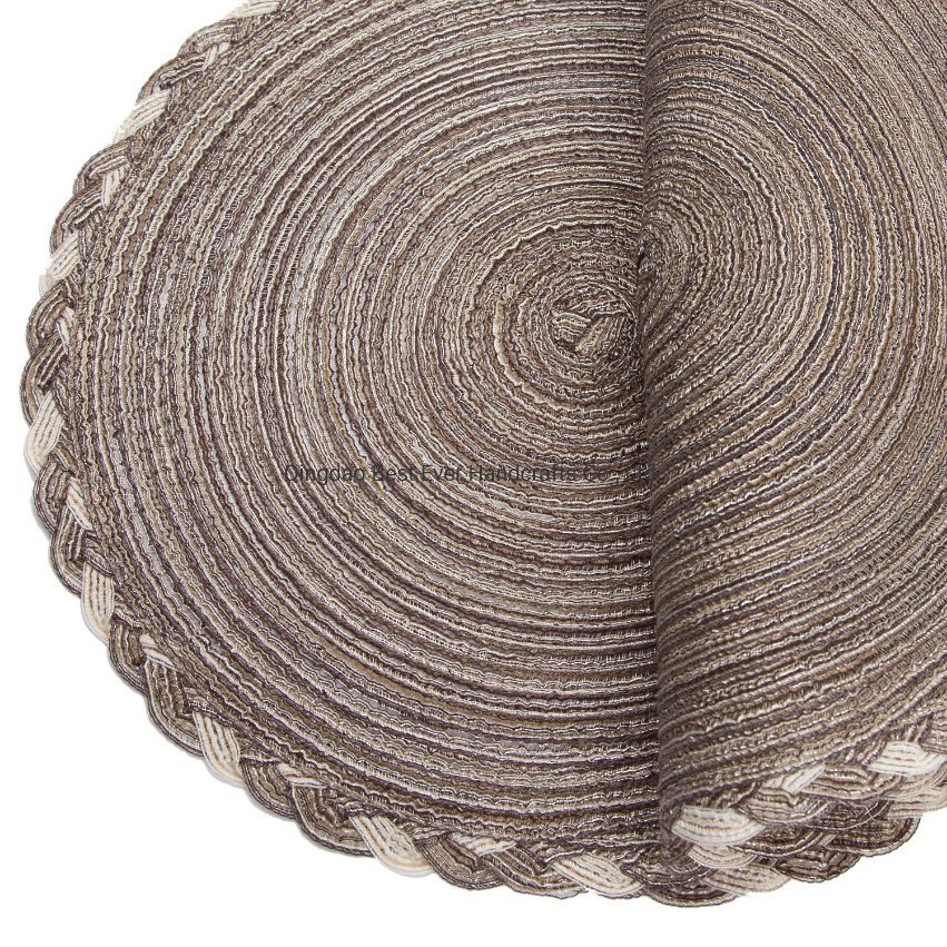 Elegant Cotton Round Placemats Set of 6 for Dining Table