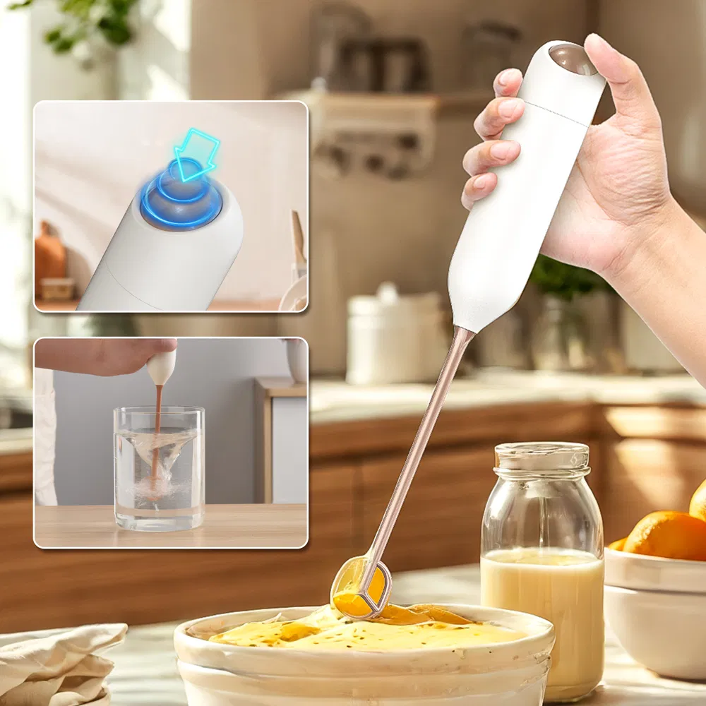Powerful Electric Foam Maker Mini Drink Mixer Handheld Milk Frother