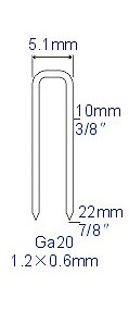 Пневматический степлер для мебели 20gauge 422J