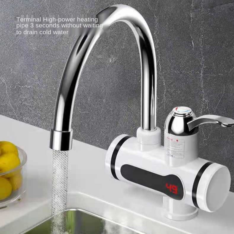Electric Water Heater Instant Heating Brass Core Bathroom Kitchen Tap