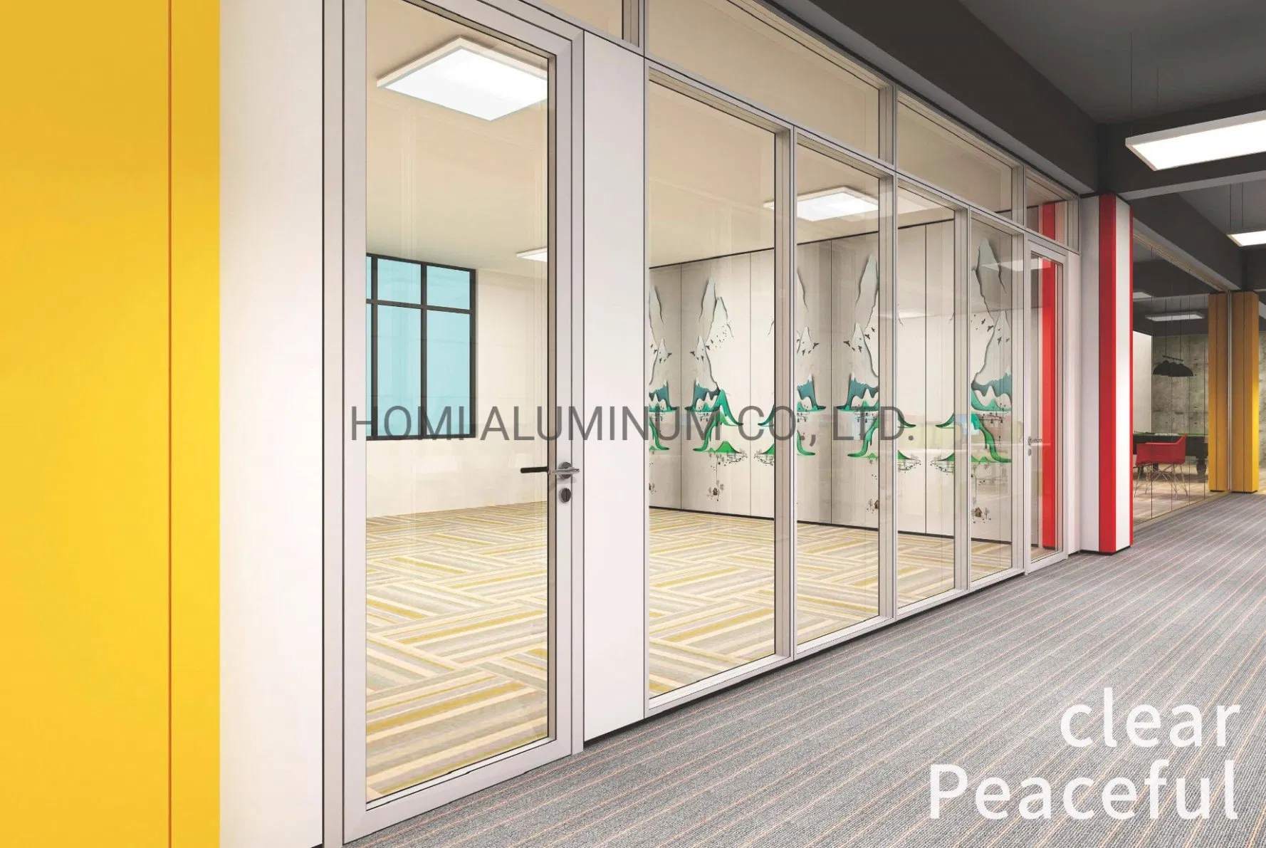 Steel-Aluminium Glass Partition
