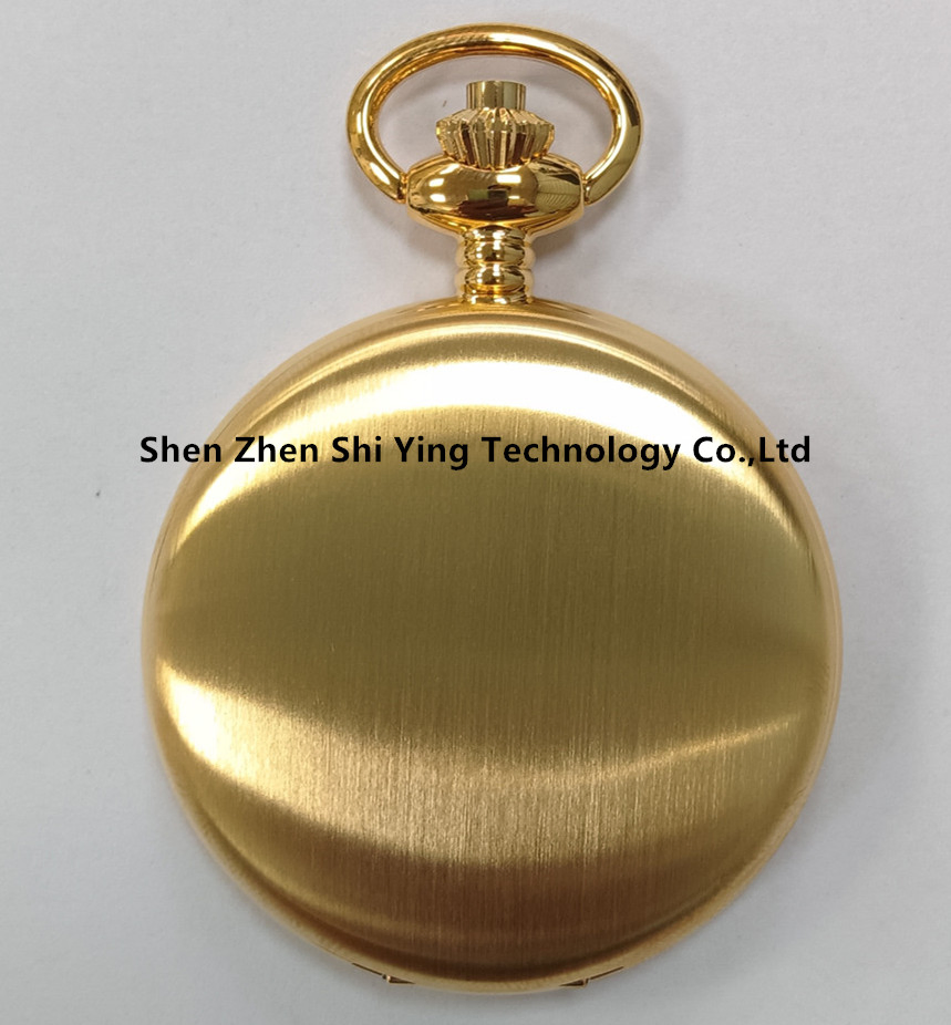 Custom Gold Tone Men Pocket Watch Japan Movement