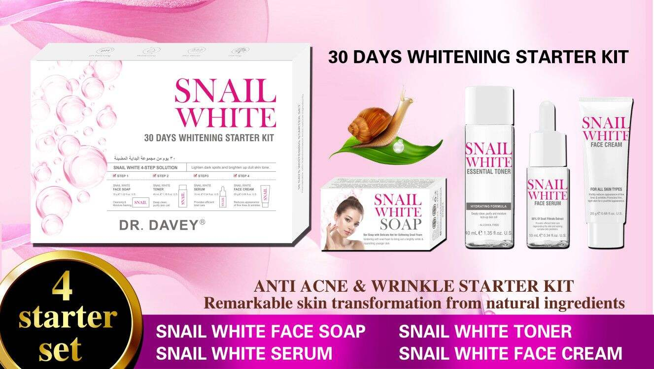 Dr. Davey. Brightening Snail White Serum Set for Flawless Skin