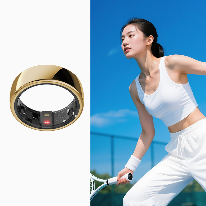 Muslim Prayer Titanium Ios Android Bluetooth Glucose Fitness Health Tracker NFC RFID Smart Rings for Men with APP