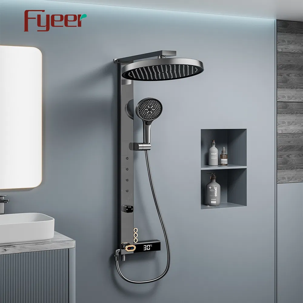 Fyeer Smart Digital Thermostatic Shower Set with Lumbar Massage SPA