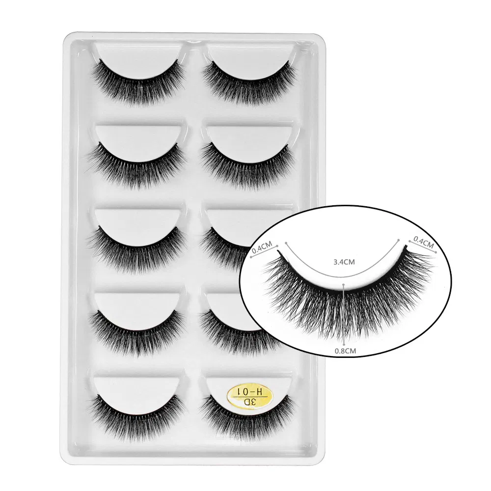 5pairs 3D Eye False Eyelashes Natural Thick Fluffy False Eyelashes Sets
