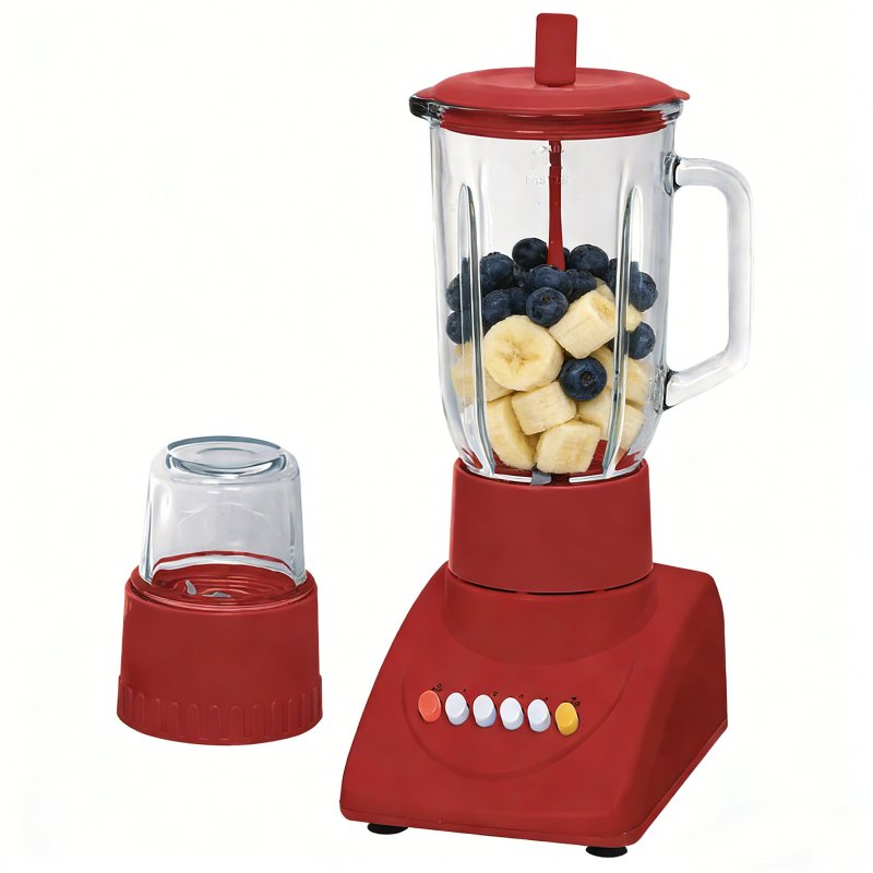 Home Appliance Philippines 2 Speeds Durable 1L Glass Jar Kitchen Machine Plastic Body Juice Food Table Mixer Blender Table Blender with Small Cup