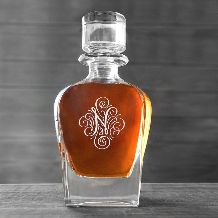 700 Ml Crystal Whisky Glass Set Popular Clear Round Whisky Decanters Set