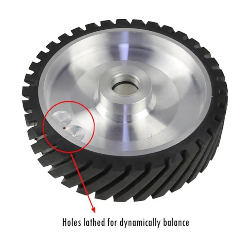 Anti-Vibration Rubber Contact Expander Wheel with 13mm Thickness for Copper Alloy Grinding