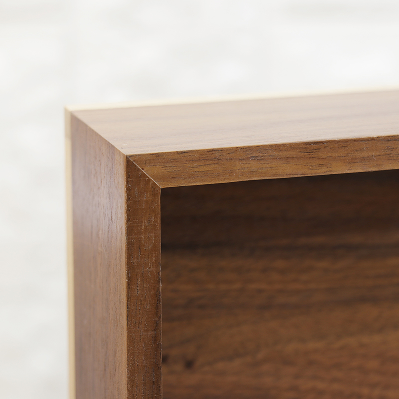 Rectangular Shape Wood Coffee Table Tray with Cut out Handles