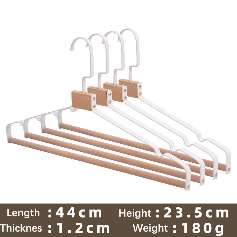 Holding Rack Iron Wooden Hanger Wooden Metal Suit Household Iron Wide -Shoulder Hanger Wardrobe Wardrobe