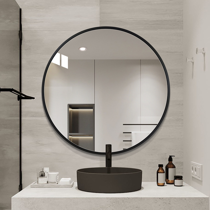 Stylish Round Bathroom Mirror - Elegant Wall-Mounted Vanity Mirror