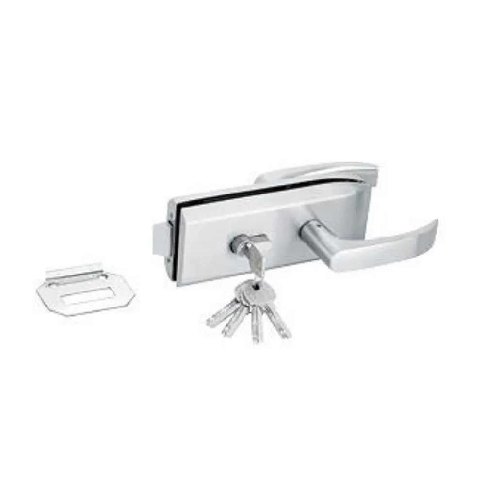 Glass Door Patch Fitting Sliding Frameless Office Glass Door Lock with Handle