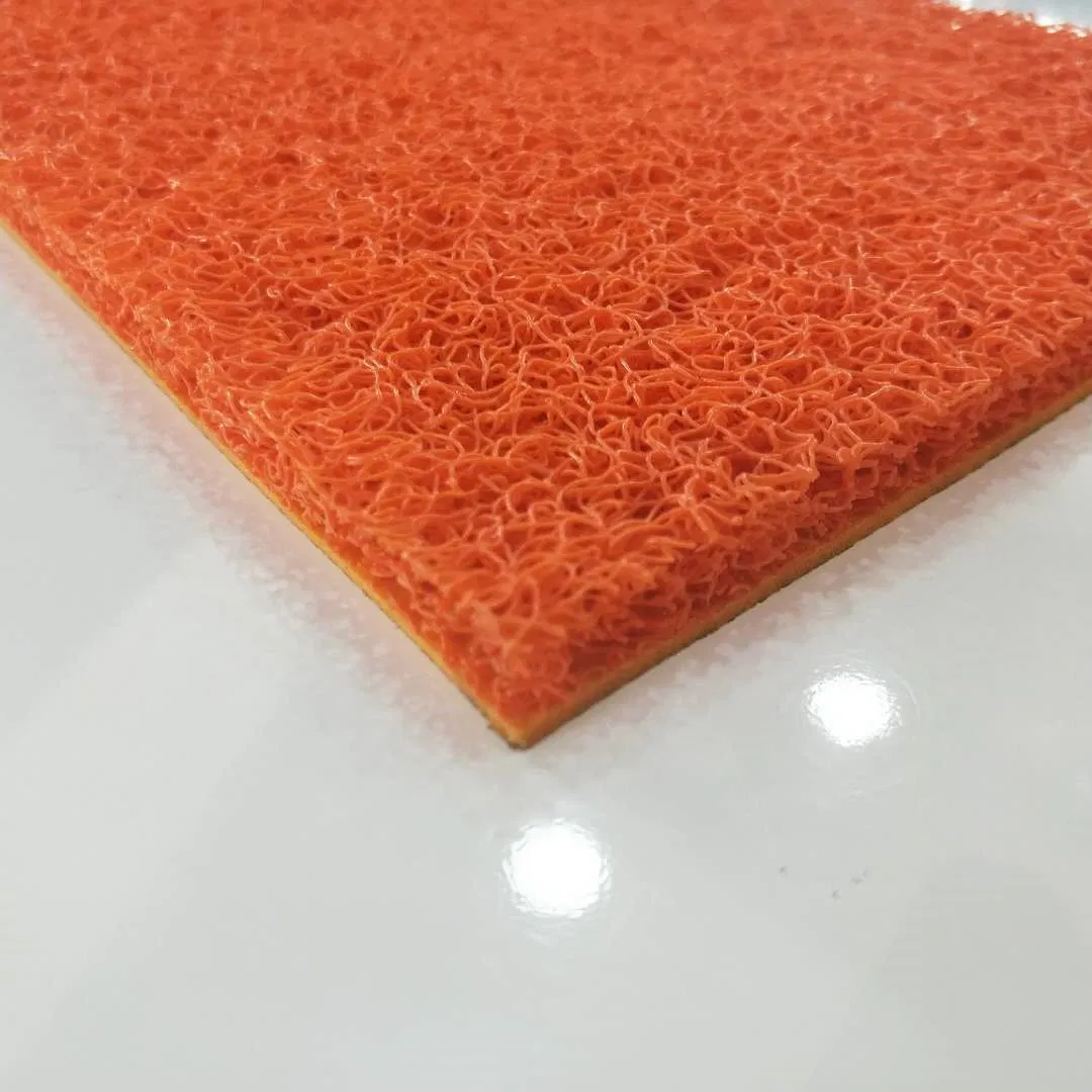 China Factory Supply Top Quality Black Color 12mm Plastic Home Decoration PVC Vinyl Kitchen Mat with Cushion Design