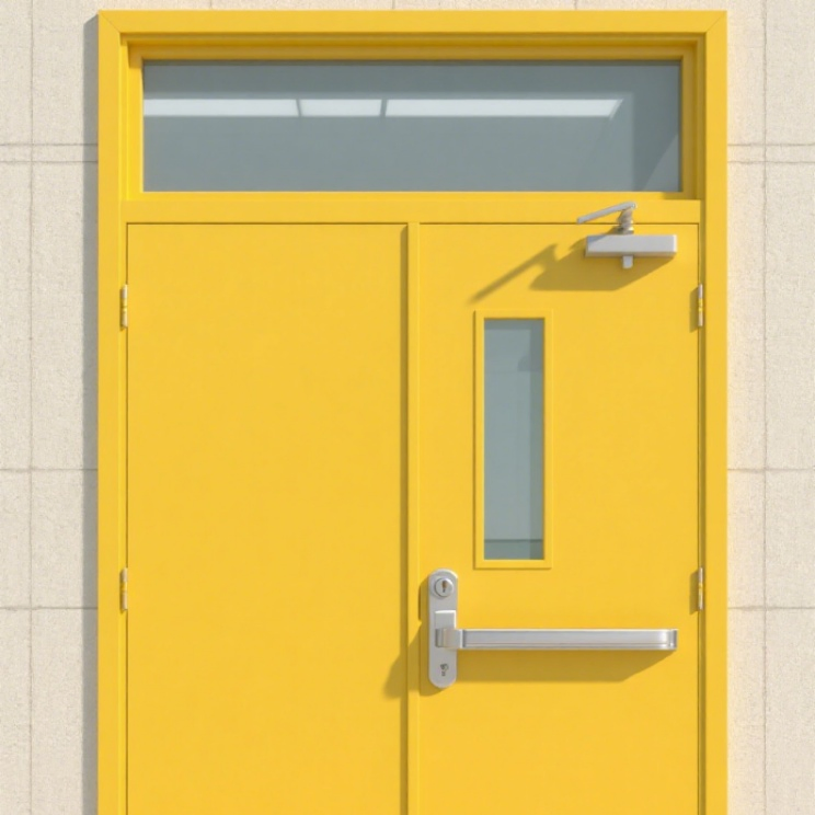 High-Quality Fire-Protective Steel Flush Door Fire Door with UL Hardware