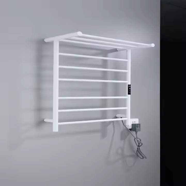 Luxurious Electric Towel Warmer with Sleek Square Tube Design