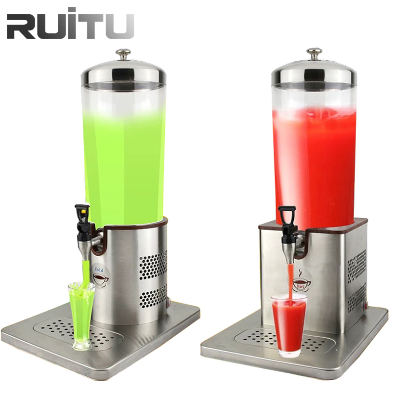 One Tank Plastic Stainless Steel Refrigerated Wedding Party Buffet Bar Cheap Prices Soft Fruit Drink Cooler Dispenser with Tap for Sale Cold Gold Juice Machine