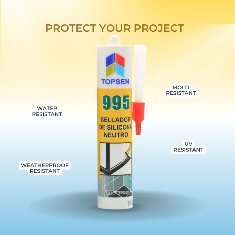 Topsen 995 Weatherproof Silicone Sealant for Aluminum Windows & Doors