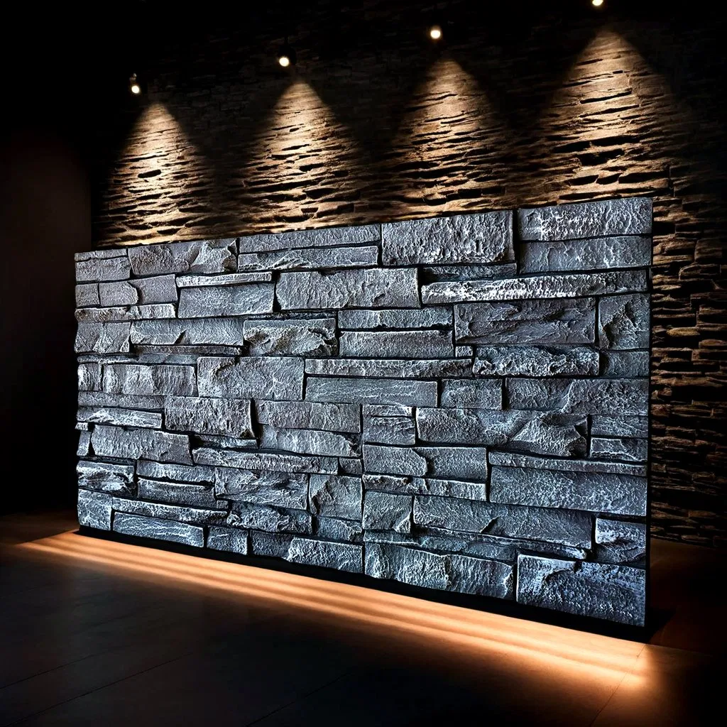 2025 New Design Outdoor Decorative Wall Panel 3D PU Faux Stone Wall Panel for Exterior Wall Decoration Faux Stone Panel Made of Polyurethane